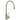 Johnson Suisse Venezia Gooseneck Sink Mixer - Brushed Nickel