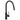 Johnson Suisse Venezia Gooseneck Pull Down Sink Mixer - Matte Black
