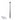 Square Brushed Nickel Ceiling Shower Arm 600mm