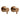 LUCID PIN Brushed Copper Shower Wall Taps