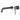 LUCID PIN Series Gun Metal Spout Mixer Trim Kit Only With Separate 60mm Cover Plate (match CLPS)
