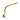 Square Brushed Yellow Gold Gooseneck Wall Shower Arm