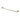 LUCID PIN Brushed Brass Single Towel Rack Rail 800mm