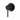 LUCID PIN Round Black Wall Mixer 80mm Cover Plate