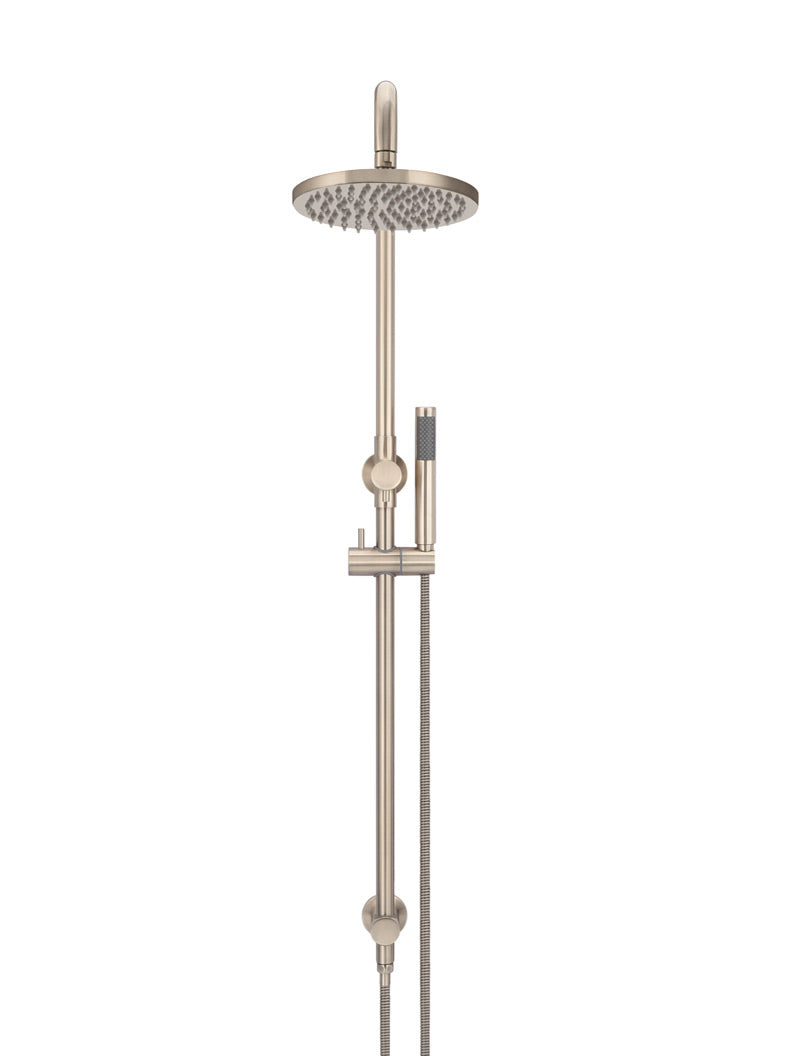 Round Combination Shower Rail, 200mm Rose, Single Function Hand Shower ...
