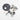 LUCID PIN Round Matte Black Shower/Bath Mixer Diverter