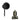 LUCID PIN Round Black Wall Mixer 80mm Cover Plate