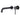 LUCID PIN Series Black Spout Mixer Trim Kit Only With Separate 60mm Cover Plate (match CLPS)