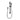 Matte Black Square Handheld Shower Rail Set