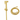 Round Light Brushed Gold Brass Toilet Bidet