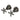 Round Cross Handle Jumper Valve Wall Top Assemblies - Shadow Gunmetal